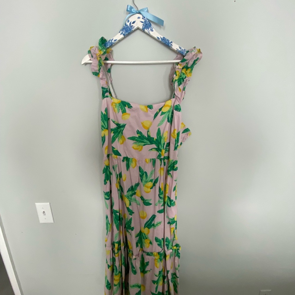 JCrew Lemon Dress with Ruffle Straps - Includes a matching headband!
